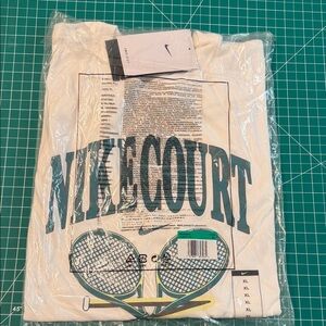 Nike White T-Shirt with Tennis Graphic